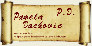 Pamela Dačković vizit kartica